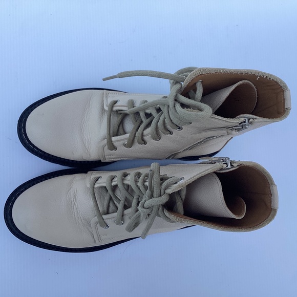 M Gemi Benedetta Sand Beige Combat Boots Like New Size 37 / 6.5 - Picture 5 of 9